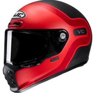 Casque intégral de moto HJC V10 Grape MC1SF noir-rouge