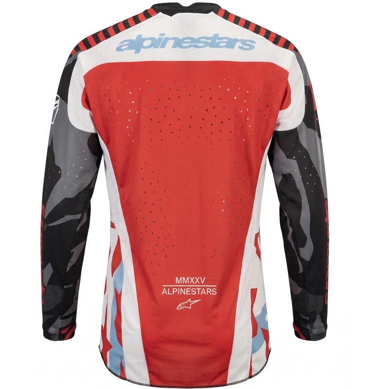 Maillot de motocross Alpinestars Techstar édition limitée Beast Coast, gris-noir-orange