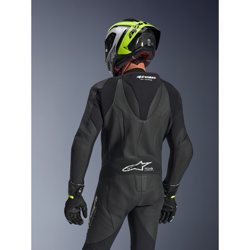 Combinaison de moto Alpinestars GP FORCE V2 une pièce noire et blanche