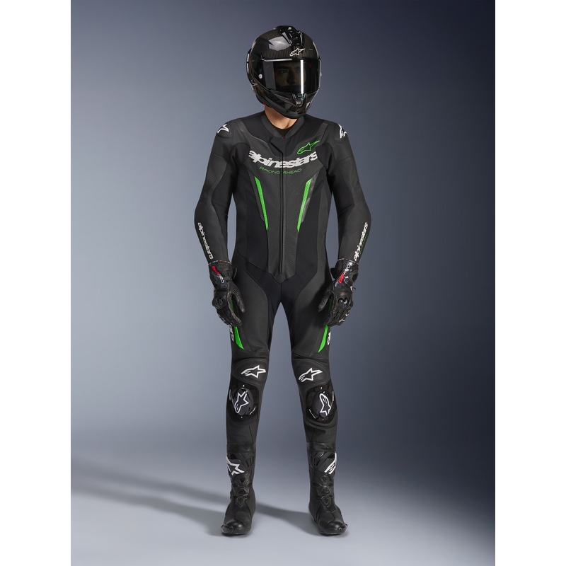 Combinaison de moto Alpinestars GP FORCE V2 une pièce noire et verte
