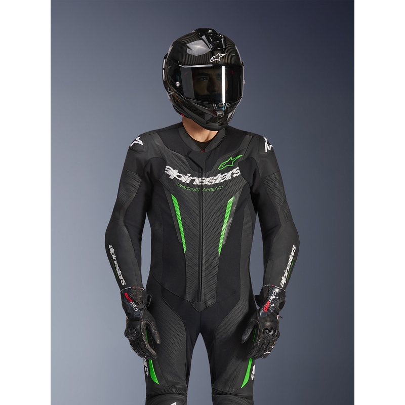 Combinaison de moto Alpinestars GP FORCE V2 une pièce noire et verte