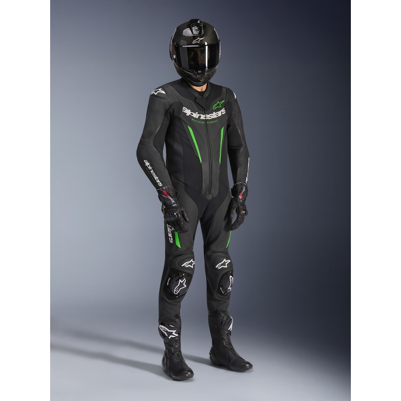 Combinaison de moto Alpinestars GP FORCE V2 une pièce noire et verte