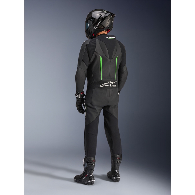 Combinaison de moto Alpinestars GP FORCE V2 une pièce noire et verte