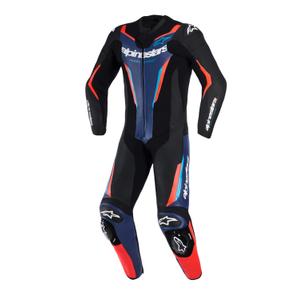 Combinaison de moto Alpinestars GP FORCE V2 une pièce noir-bleu-rouge fluo-