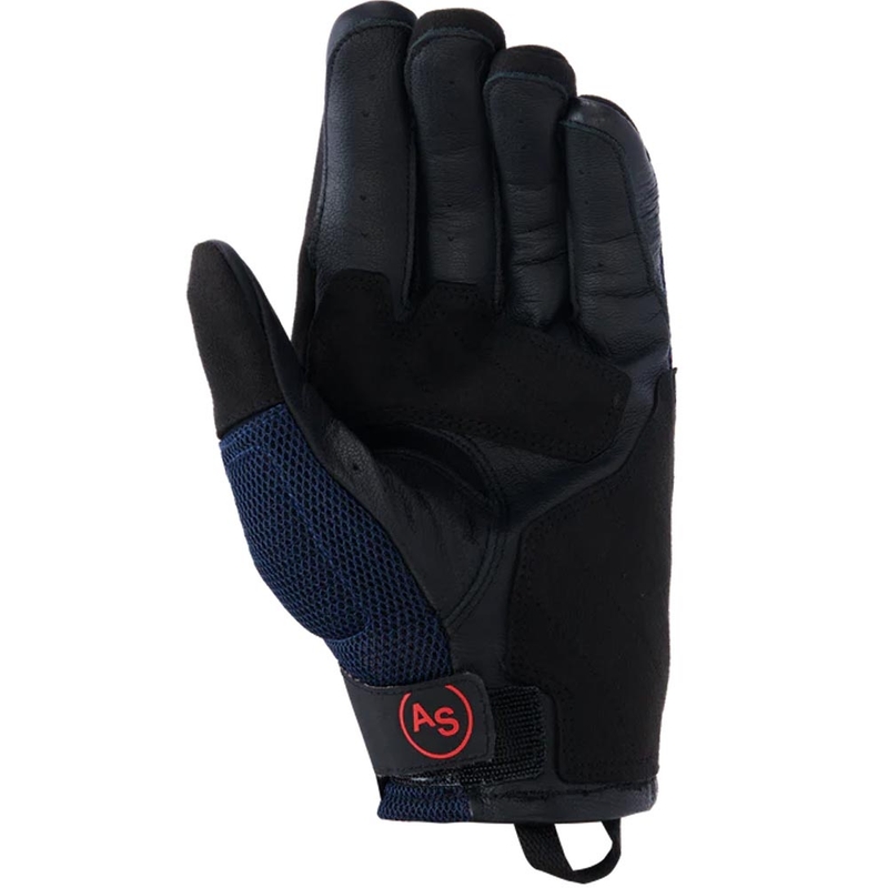 Gants de moto Alpinestars Manti Air bleu foncé-rouge fluo-noir