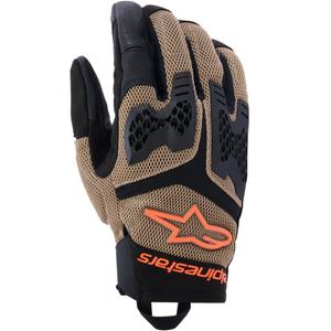 Gants de moto Alpinestars Manti Air kaki foncé-noir-orange fluo