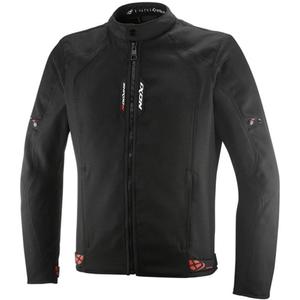 Blouson de moto IXON Shadow noir-blanc-rouge fluo