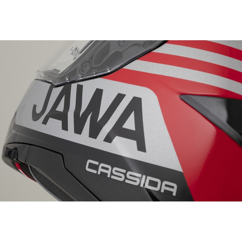 Casque intégral de moto Cassida Integral GT 2.1 Jawa Sport noir-rouge perle-argent