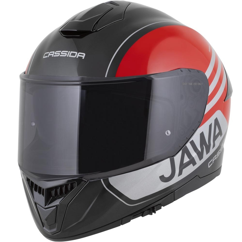 Casque intégral de moto Cassida Integral GT 2.1 Jawa Sport noir-rouge perle-argent