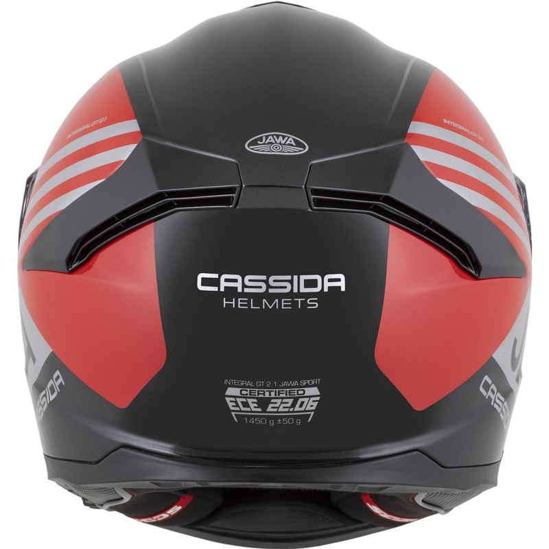 Casque intégral de moto Cassida Integral GT 2.1 Jawa Sport noir-rouge perle-argent