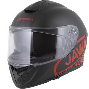 Casque intégral de moto Cassida Integral GT 2.1 Jawa Solid, noir mat et rouge brillant