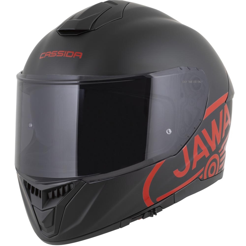 Casque intégral de moto Cassida Integral GT 2.1 Jawa Solid, noir mat et rouge brillant