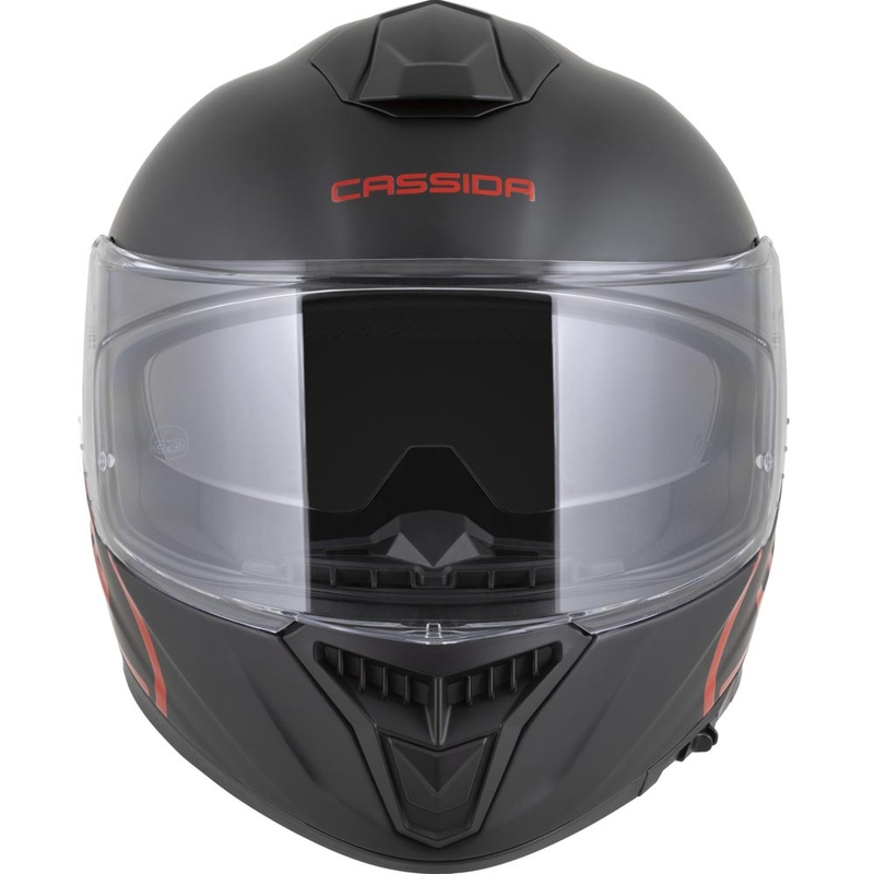 Casque intégral de moto Cassida Integral GT 2.1 Jawa Solid, noir mat et rouge brillant