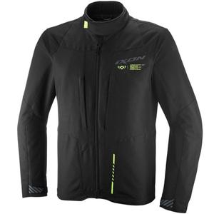 Blouson de moto IXON Tyr noir et jaune fluo