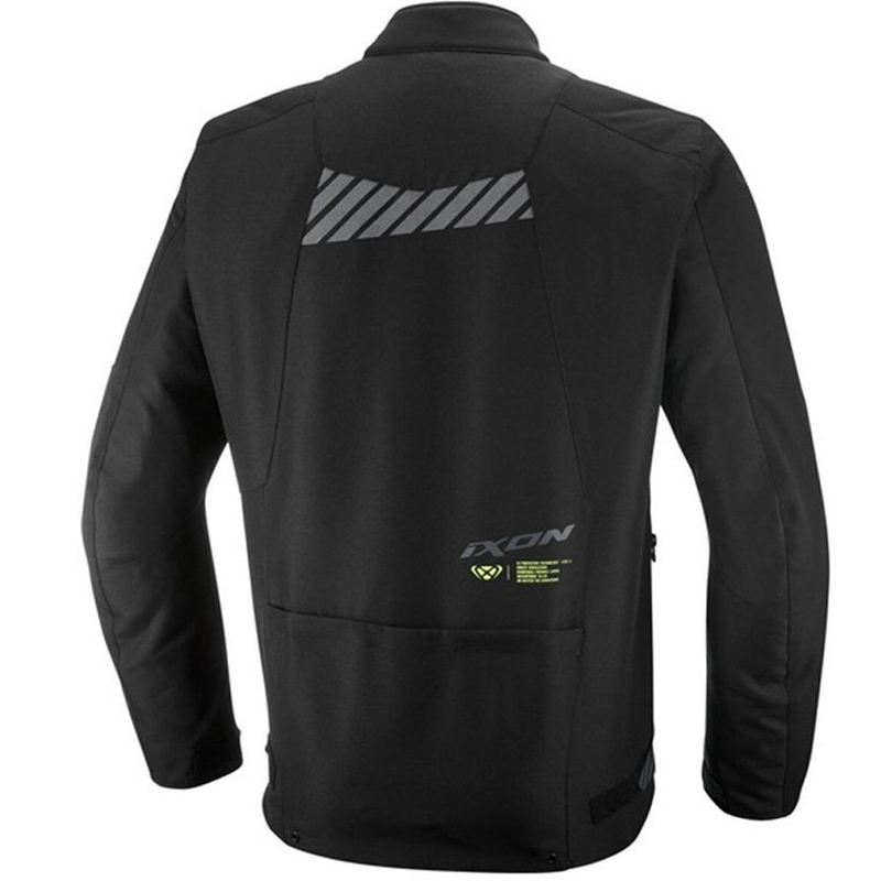 Blouson de moto IXON Tyr noir et jaune fluo