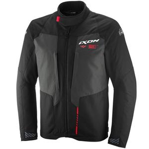 Blouson de moto IXON Tyr noir anthracite rouge fluo