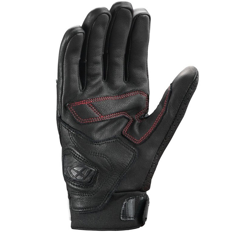 Gants de moto en cuir IXON Mirage, noir et blanc