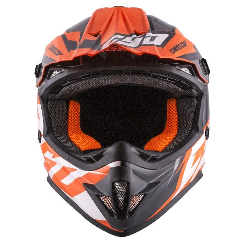 Casque motocross enfant Cassida Cross Cup Two noir-blanc-orange fluo