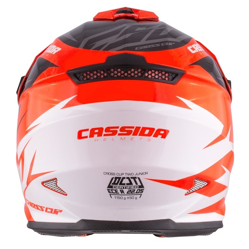 Casque motocross enfant Cassida Cross Cup Two noir-blanc-orange fluo