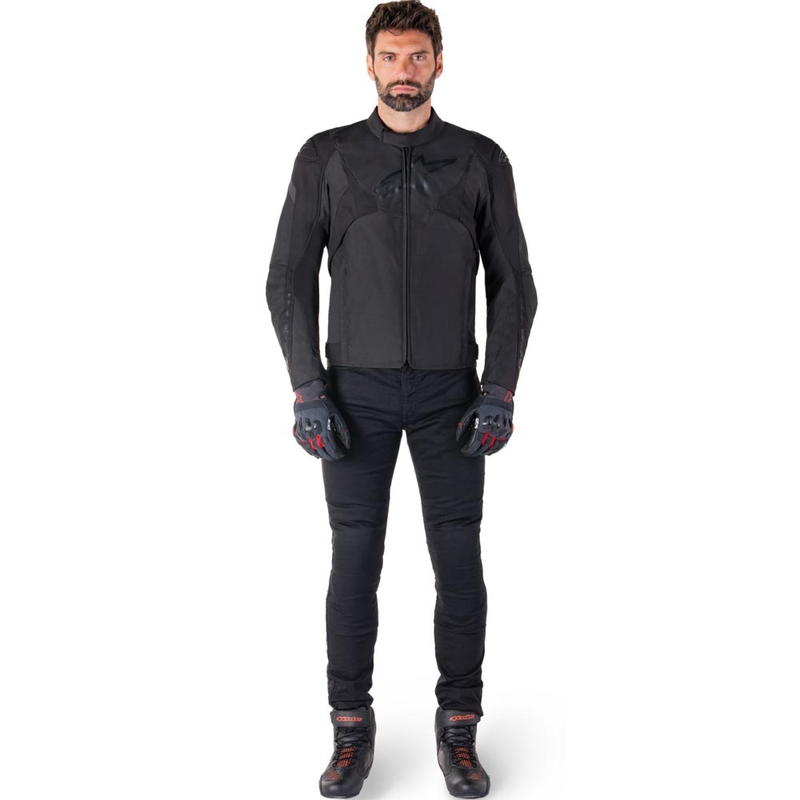 Veste de moto imperméable Alpinestars T-JAWS V4, noire.