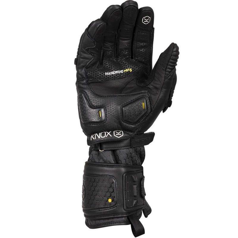Gants de moto Knox Handroid All Black Mk5 noirs