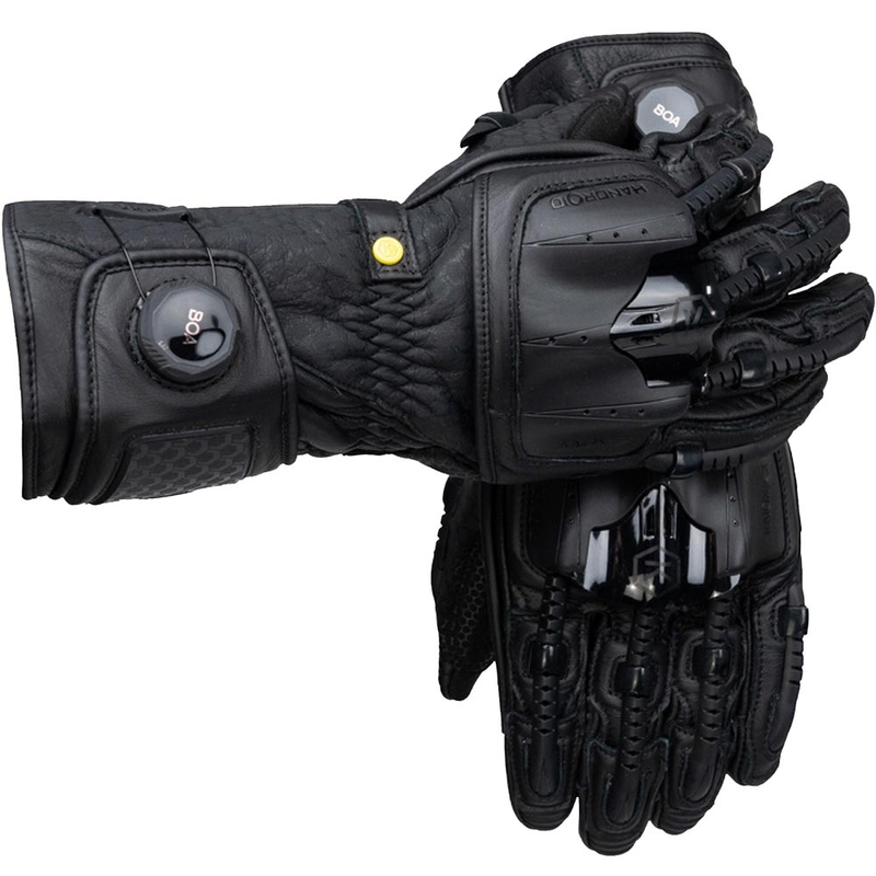 Gants de moto Knox Handroid All Black Mk5 noirs