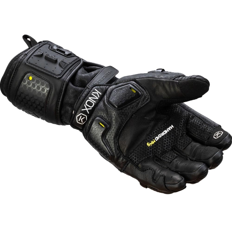 Gants de moto Knox Handroid All Black Mk5 noirs