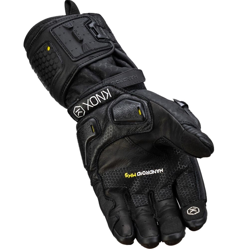 Gants de moto Knox Handroid All Black Mk5 noirs