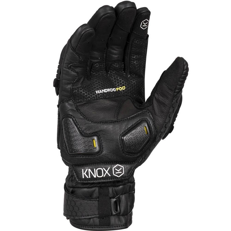 Gants de moto Knox Hand Armour Handroid POD All Black Mk5 noirs