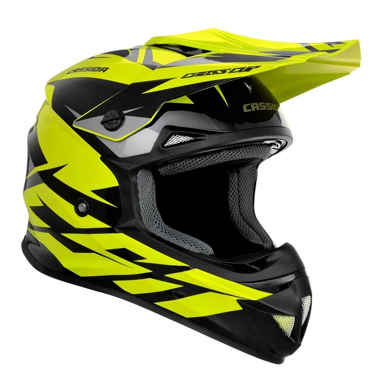 Casque motocross enfant Cassida Cross Cup Two noir-gris-jaune fluo