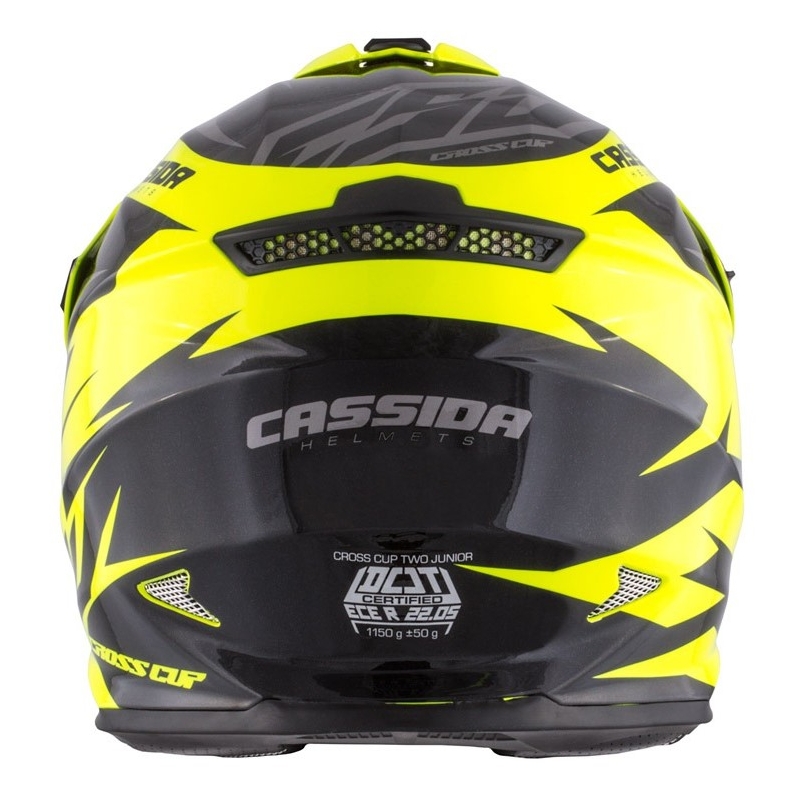 Casque motocross enfant Cassida Cross Cup Two noir-gris-jaune fluo