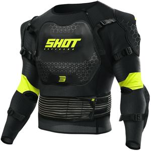 Gilet de protection enfant Shot Optimal 2.0 noir-jaune fluo