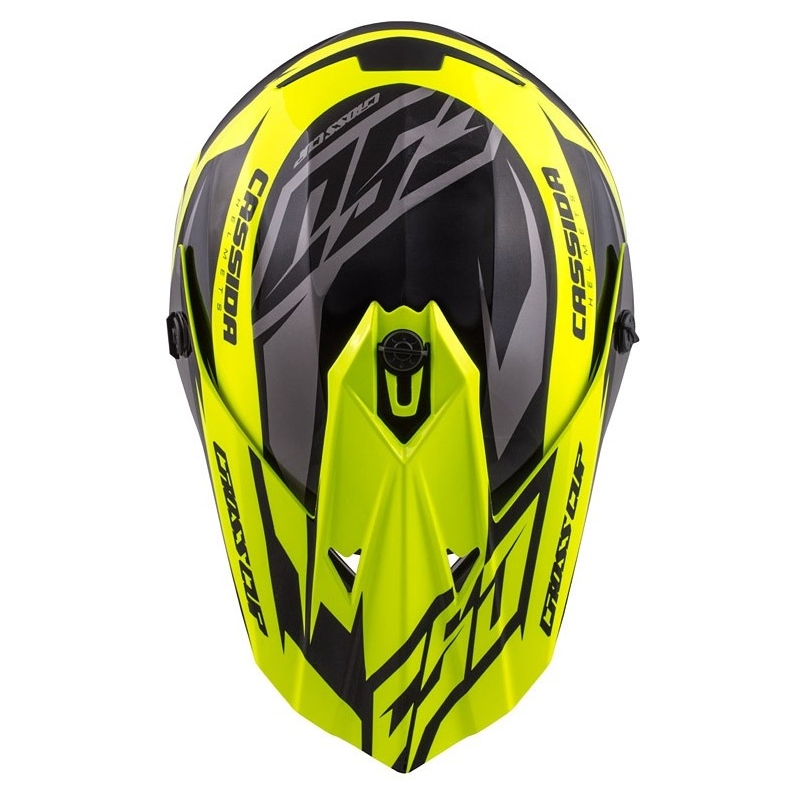 Casque motocross enfant Cassida Cross Cup Two noir-gris-jaune fluo