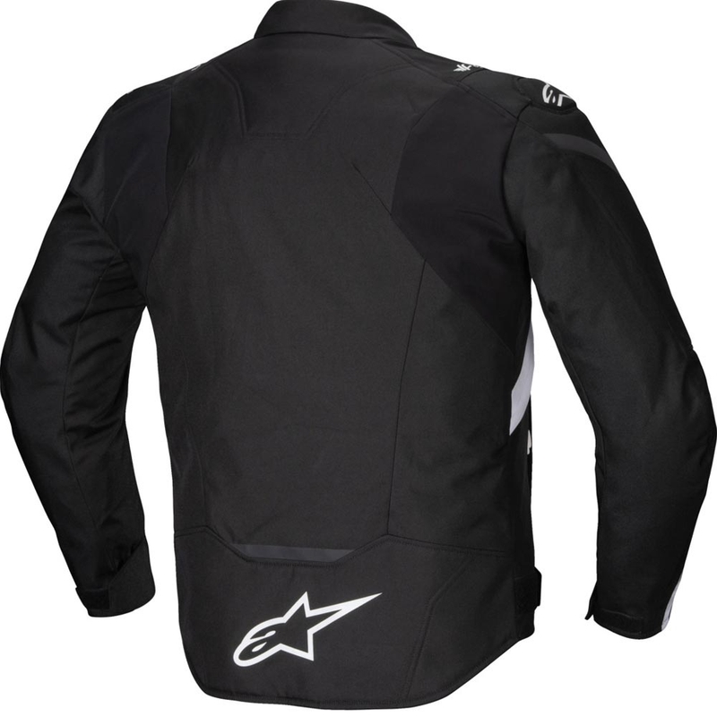 Veste de moto imperméable Alpinestars T-JAWS V4, noir et blanc