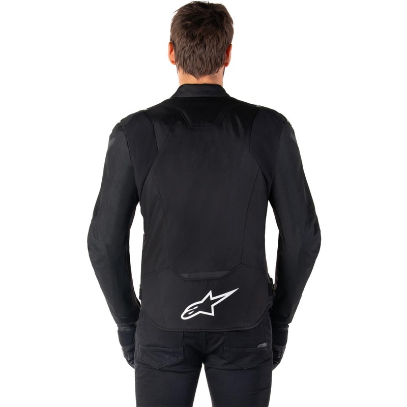 Veste de moto imperméable Alpinestars T-JAWS V4, noir et blanc