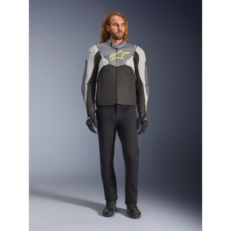 Veste de moto imperméable Alpinestars T-JAWS V4 Noir-Gris clair-Gris