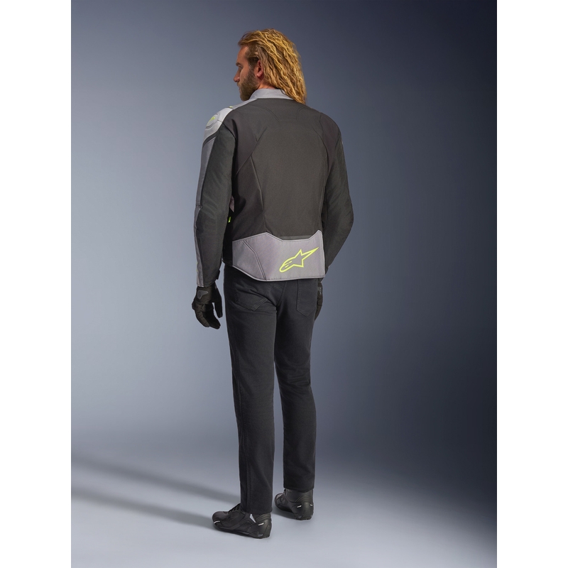 Veste de moto imperméable Alpinestars T-JAWS V4 Noir-Gris clair-Gris