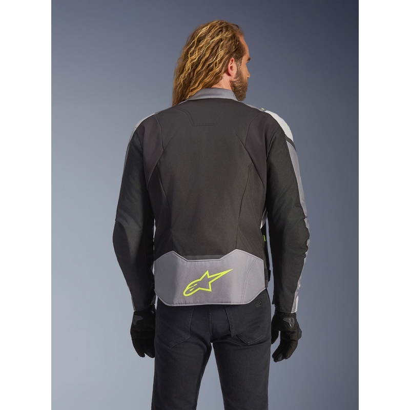 Veste de moto imperméable Alpinestars T-JAWS V4 Noir-Gris clair-Gris