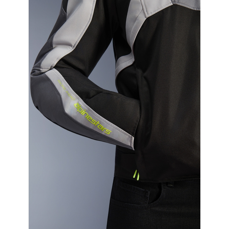 Veste de moto imperméable Alpinestars T-JAWS V4 Noir-Gris clair-Gris
