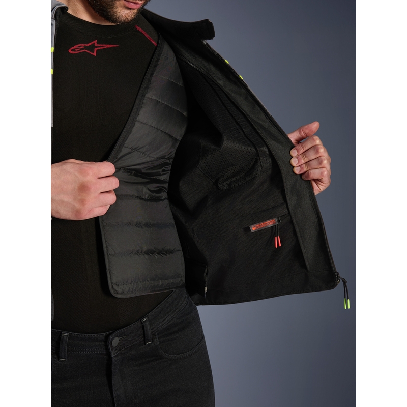 Veste de moto imperméable Alpinestars T-JAWS V4 Noir-Gris clair-Gris