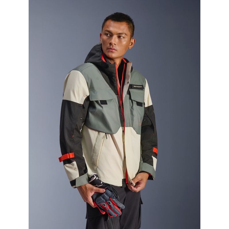 Veste de moto Alpinestars Mospher imperméable, grise et noire