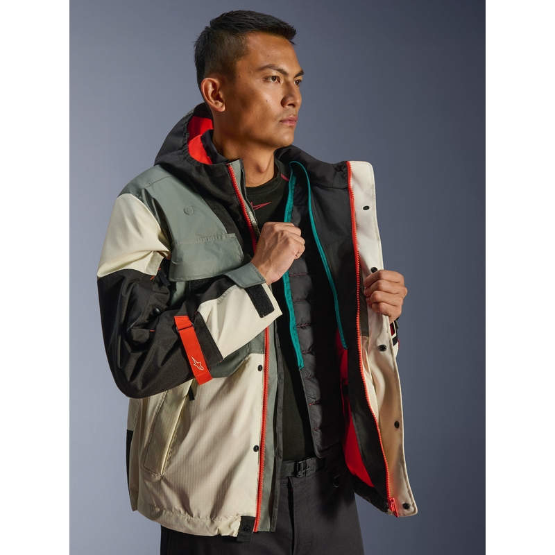 Veste de moto Alpinestars Mospher imperméable, grise et noire