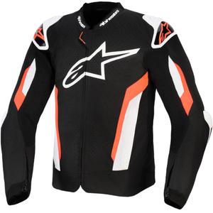 Blouson de moto Alpinestars T-GP AIR noir et rouge fluo