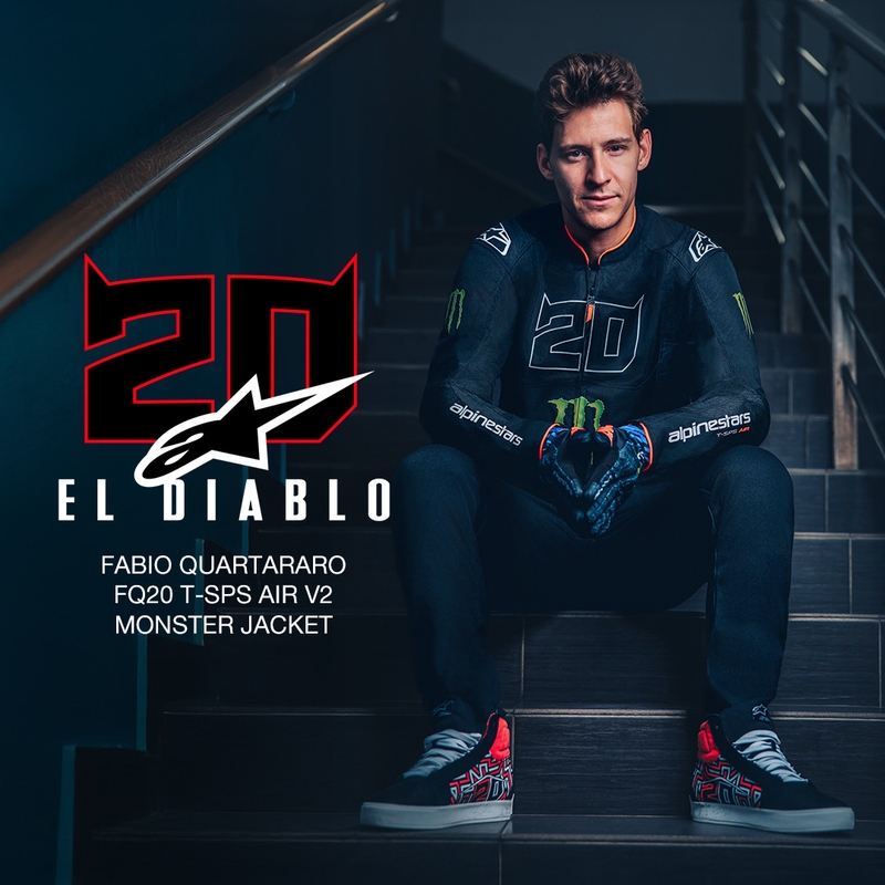 Collection de blousons de moto Alpinestars T-SPS Air V2 Monster FQ20 noir et blanc