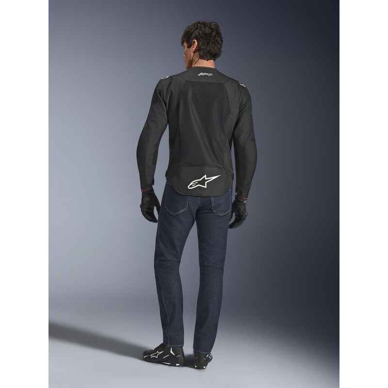 Collection de blousons de moto Alpinestars T-SPS Air V2 Monster FQ20 noir et blanc