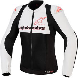 Veste de moto Alpinestars Stella SMX Air pour femme, gris clair-noir-rose