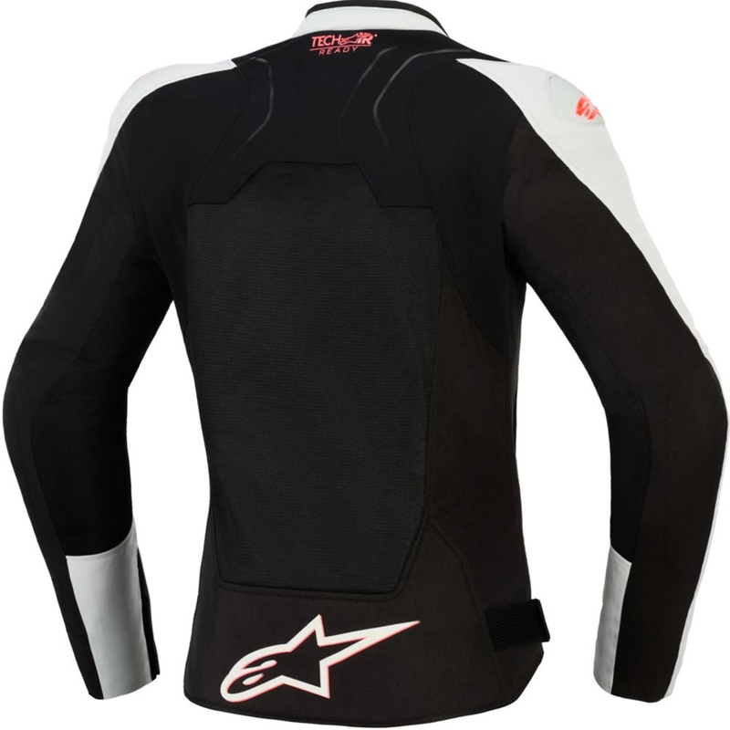 Veste de moto Alpinestars Stella SMX Air pour femme, gris clair-noir-rose