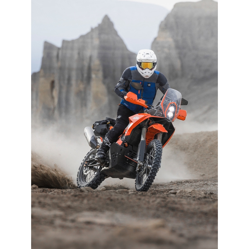Maillot de motocross Alpinestars Maxdura Dual orange-bleu foncé