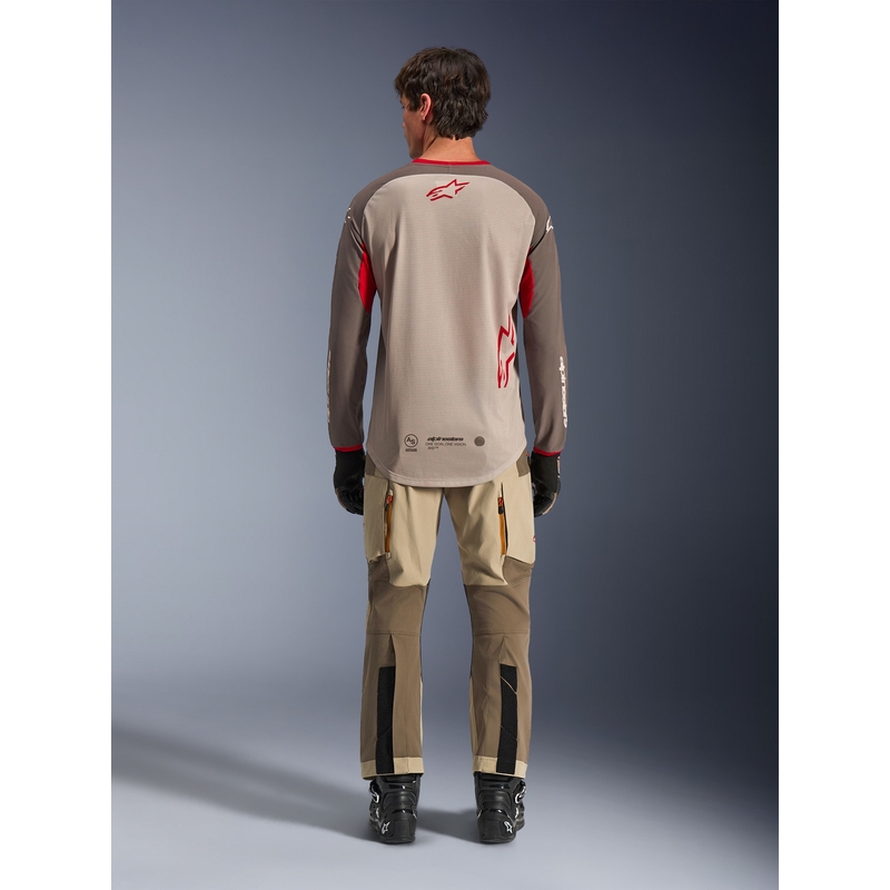 Maillot de motocross Alpinestars Maxdura Dual marron-orange