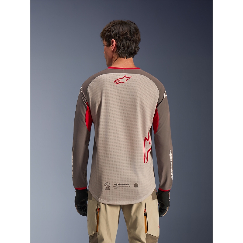 Maillot de motocross Alpinestars Maxdura Dual marron-orange